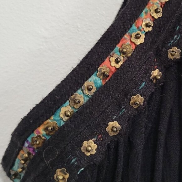 Free People Boho Tank Top Black Size M - Picture 8 of 11